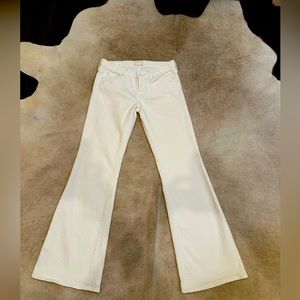 Mother white jeans “wilder style in mirror wash” size 28